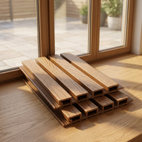 Revestimiento de Pared 3D en Relieve de WPC de 219x26 mm, Revestimiento Exterior con Aspecto de Madera, Resistente al Agua y a los Rayos UV, para Fachadas Exteriores
