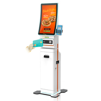 Quiosco Automático Multifuncional para Pagos en Efectivo con Pantalla Táctil Curva de 10 Puntos Android, Reconocimiento Facial y Carcasa Metálica