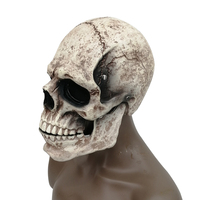 Offre Spéciale réutilisable pleine tête mobile mâchoire squelette masque réaliste mobile crânes humains casque pour la fête Halloween autres événements