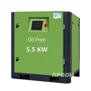 650L/min 10bar 20CFM 7.5HP 5.5kw screw oil free air compressor