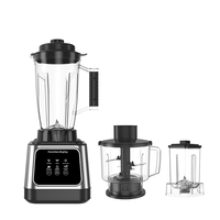 Robot culinaire et mixeur électrique 4-en-1 en acier inoxydable pour cuisine, avec fonction centrifugeuse et mixeur à smoothies