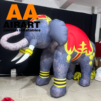 Costume de mascotte d'éléphant gonflable mignon pour adultes ou enfants