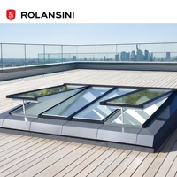 Fenêtre de toit à ouverture manuelle en aluminium avec verre trempé Low-e Rolansini, conforme à la norme AS2047
