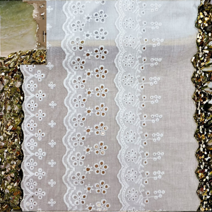 Encaje de Venecia Bordado Floral 100% Algodón Soluble en Agua para Vestidos, Prendas, Bolsos y Zapatos - Product Image 2