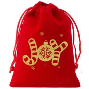 Sac en velours de Noël de luxe 10x12cm, sac en velours recyclable, pochette douce, emballage cadeau de Noël, emballage pour chocolat, décoration de la maison - Product Image 6