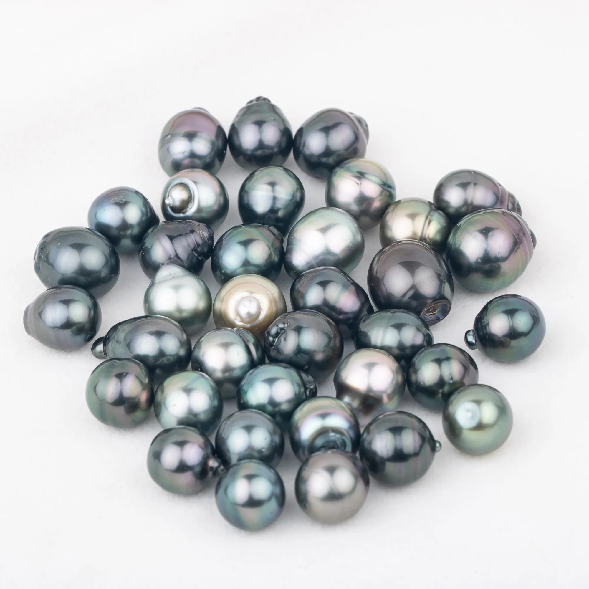 9-13mm baroque shape black Tahitian seawater Pearl High quality loose seawater pearl drop shape