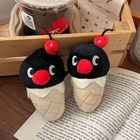 Nouveau Zhuoyou SA-151 Pingu Flash Porte-clés en peluche pingouin mignon en forme de cornet de crème glacée, rembourré de coton PP, avec boucle pour sac, pour les 5-7 ans