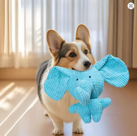 Mainan Anjing Mewah Lucu Berbahan Plush dengan Suara & Bunyi, Mainan Kunyah untuk Membersihkan Gigi untuk Anjing Kecil/Sedang/Besar