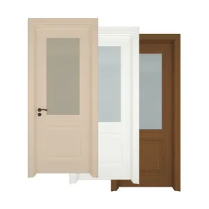 Competitive Price Wooden Single Main Door Design Bedroom Modern Solid Wooden Door For Living Room