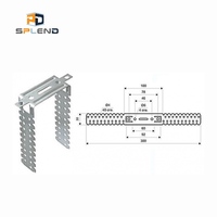 Clips de plafond suspendu en gros pince en U maintien sécurisé profils CD UD cintre droit 300x30x0.7/300x30x1.0 composants de grille