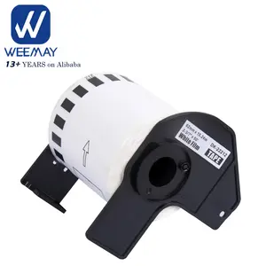 Weemay-rollo de etiquetas térmicas autoadhesivas, negro sobre blanco, 62mm, DK 22212 DK22212, para impresora Brother QL-1050 QL-500