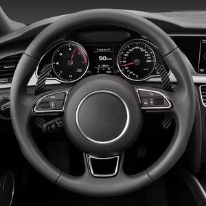 Leviers de vitesse sportifs magnétiques à 3 branches en fibre de carbone pour <span class=keywords><strong>Audi</strong></span> B8 B8.5 B9 C8 Q2 Q3 Q4 Q5 Q7 Q8 S1 S2 S3 S4 S5 SQ5 RS3 <span class=keywords><strong>RS4</strong></span> RS7 R8 - Product Image 2