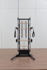 Máquina Smith de Acero Reforzado <span class=keywords><strong>con</strong></span> Poleas Altas/Bajas, Multifunción para Gimnasio en Casa, Uso Universal, Incluye Barras de Remo Bajo - Product Image 4
