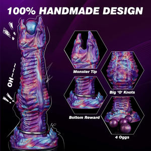 Dildo Gigante con Nodo a Forma di Cavallo e 4 Uova, Giocattolo Sessuale Fantasioso per Uso Anale, Gonfiabile con Pompa, in Silicone Morbido Impermeabile - Product Image 3