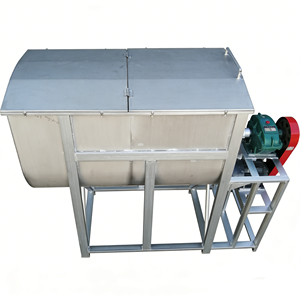 Mobile Food Grade SUS304 Horizontal Ribbon Mixer with Motor for Small Batch Powder Granule Mixing and Chemical Applications - Product Image 5