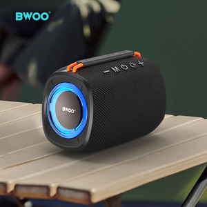 Bwoo Chất Lượng Cao Xách Tay 12W Âm Nhạc Hifi Super Bass Âm Thanh RGB Ánh Sáng 2400MAh Thể Thao Ngoài Trời Màu Xanh Răng 5.3 Loa Không Dây - Product Image 4