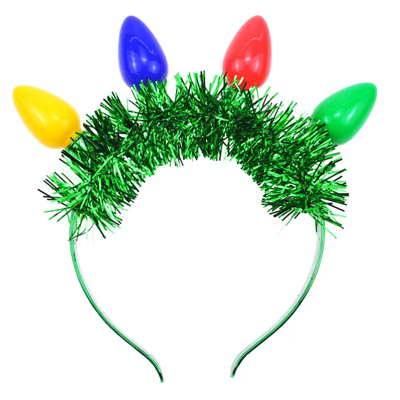 Оптовая продажа Светодиодная Рождественская лампочка ободок бопперы украшение для вечеринки мигающая Рождественская повязка на голову