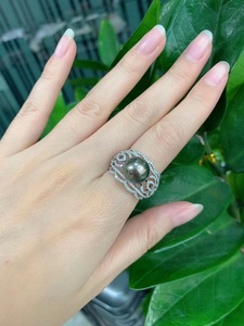 Jingzhanyi — micro bague en or 18k, ensemble de bijoux en perles <span class=keywords><strong>noires</strong></span>, personnalisation, fabrication d'usine, perles - Product Image 4