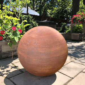 Sphères de <span class=keywords><strong>jardin</strong></span> sculpturales en <span class=keywords><strong>acier</strong></span> rouillé Grande sphère en <span class=keywords><strong>acier</strong></span> corten pour décoration de paysage - Product Image 3