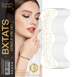 Autocollant <span class=keywords><strong>Tatouage</strong></span> <span class=keywords><strong>Temporaire</strong></span> Paillettes Dorées de Haute Qualité, Faux Taches de Rousseur Lumineuses et Sexy pour le Visage, Tatouages Adhésifs pour Femmes - Product Image 5