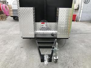Remolque multifuncional negro para comida de acampada, camión grande con parrilla para refrigerador, carrito de comida personalizado - Product Image 2