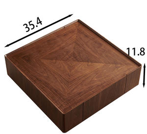 35.4-inch Modern Wood Coffee <b>Table</b>-Durable Eco-Friendly Easy to Clean for Apartment Villa Hotel Use - Product Image 4
