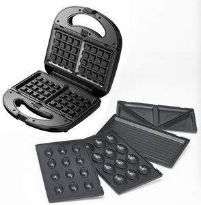Multifuncional eléctrico Waffle Nut Donut Hot Dog <span class=keywords><strong>Sub</strong></span> Handheld <span class=keywords><strong>Sandwich</strong></span> Toaster Press Maker 6 en 1 Sandwichera - Product Image 1