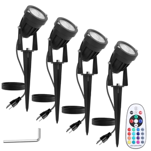 Foco LED <span class=keywords><strong>de</strong></span> Jardín con Cambio <span class=keywords><strong>de</strong></span> Color, IP65 Impermeable, Bajo Voltaje, Colorido, con Estaca y Control Remoto - Product Image 2