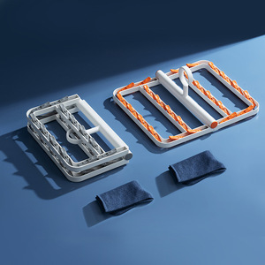 HeDou Foldable Drying Rack With Clips For <b>Socks</b> Underwear Clothes Organizer Rectangle Hook Type White <b>Orange</b> - Product Image 4