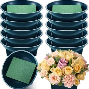 绿色设计花卉泡沫圆形碗鲜花节日装饰圣诞派对婚礼节日花卉用品