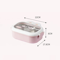 Boîte à lunch en acier inoxydable de grande capacité avec lapin Bento portable scellé pour étudiants Cadeaux d'anniversaire mignons