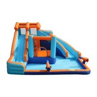 Toboggan aquatique gonflable d'été pour enfants avec château gonflable et toboggan, en PVC, capacité 500 kg
