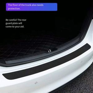 Autocollant de protection de porte en fibre de carbone pour voiture, protection anti-collision de la pédale, autocollant de bande de seuil - Product Image 4