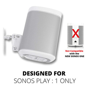 Tường Gắn Loa Tường Bracket Phù Hợp Cho <span class=keywords><strong>SONOS</strong></span> Chơi 1 Có Thể Điều Chỉnh Xoay & Tilt Cơ Chế, Khung Đơn - Product Image 4