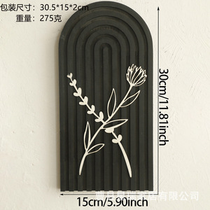Decoración de Pared de Madera con Diseño de Plantas, Estilo Bohemio, Decoración del Hogar, Forma Irregular, Pieza Única - Product Image 3