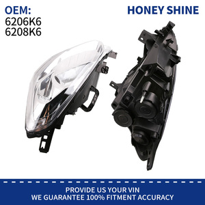 Faro Anteriore per Peugeot Partner Citroen <span class=keywords><strong>Berlingo</strong></span> 2008-2018 Alogeno H4 OE 6206K6 6208K6 Sinistro Destro - Product Image 2