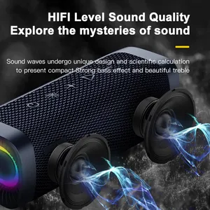 Aoolif 1500mah Waterproof TWS RGB Subwoof Speaker Portable Bluetooth Speaker