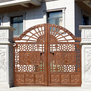 Porte d'entrée moderne et élégante en aluminium coulé pour villa, design extérieur - Product Image 6