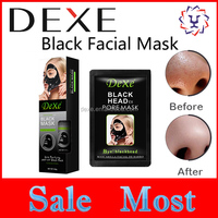 Masque facial noir DEXE pour éliminer les points noirs, style peel-off, qualité d'usine originale, bon prix, étiquette privée OEM ODM