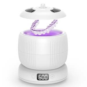 Limpiador de retención ultrasónico OEM de fábrica al por mayor, máquina de limpieza de tirantes para coche doméstico, tanque extraíble para dentaduras postizas ultrasónicas - Product Image 1