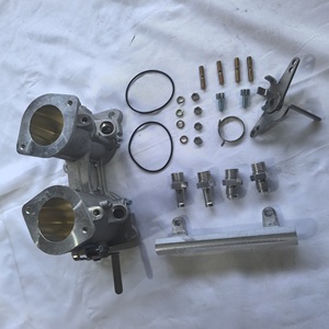 Corps de papillon FAJS T5S <span class=keywords><strong>40</strong></span>/42/45/48/50/55DCOE – Remplace les carburateurs <span class=keywords><strong>WEBER</strong></span> <span class=keywords><strong>DCOE</strong></span> et DELLORTO DHLA – Rail de carburant argenté AN6 - Product Image 1