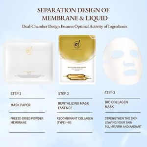 Nouvel arrivage MSA <span class=keywords><strong>Bio</strong></span> Active Protéine Complexe Collagène Masque facial à double chambre Masque facial réparateur en feuille pour la peau après l'intervention - Product Image 5