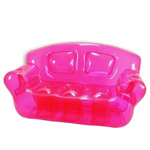 Il doppio sofà gonfiabile su ordinazione di plastica durevole il sofà gonfiabile della bolla <span class=keywords><strong>rosa</strong></span> piega la mobilia dei doppi divani - Product Image 1