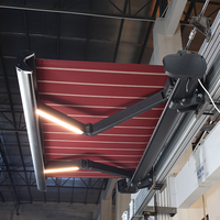 Auvent rétractable motorisé à cassette intégrale, design moderne et luxueux, avec éclairage LED, protection contre la pluie, pour balcon, jardin/terrasse
