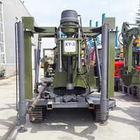 Foreuse hydraulique rotative mobile sur chenilles XY-3 pour puits d'eau, composants essentiels : moteur, pompe et boîte de vitesses, durable et efficace