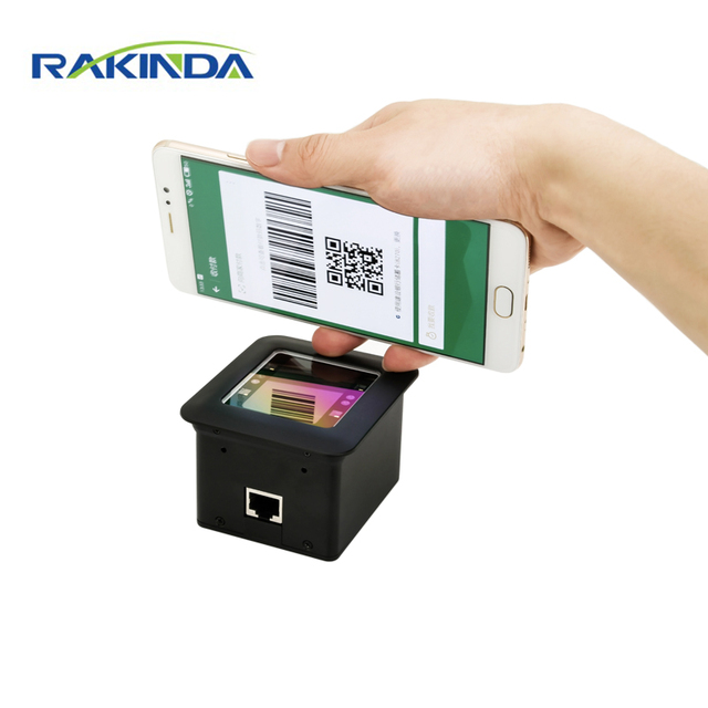 Rakinda RD4500R QR Code Scanner Module USB RS232 Fixed Mount 2D Barcode Scanner White LED 30mm-430mm DC5V, 0.5A 1.75W (max) 300g