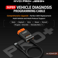Nouveau câble de diagnostic et de programmation de véhicules Xhorse MVCI Pro+ J2534 XDMVJP SUPER 2025 pour GM, PSA, Renault, Nissan, Volvo, Benz, etc.