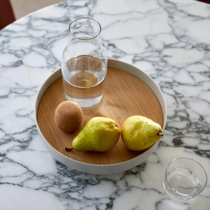 Customized Design Natural Stone Living Room Furniture <b>Round</b> <b>White</b> Marble Top <b>Dining</b> <b>Table</b> With Metal Base - Product Image 4