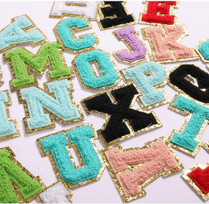 Wholesale Sell <b>Letter</b> Garment Accessories 3D Tag Alphabet Custom Freedom Size Color <b>Iron</b> <b>On</b> Chenille Patch For Clothing/Bag - Product Image 4