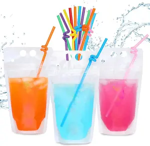 Wholesale Reusable Stand Up Plastic Drink Pouches For Freezing